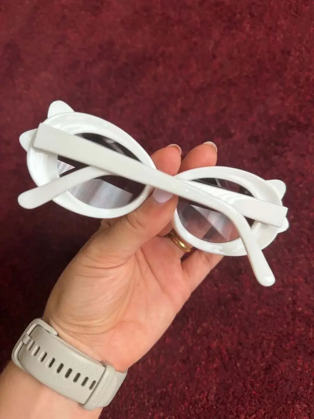 Gymboree Pink and White Striped Oval Sunglasses with Bows